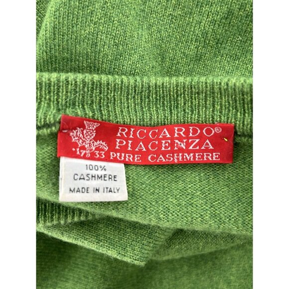 Riccardo Piacenza 100% Pure Cashmere‎ Green Sweater Large - Picture 5 of 8